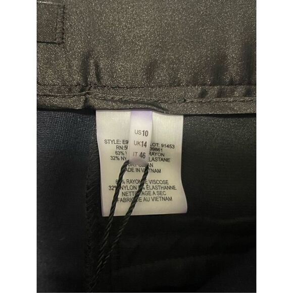 NWT Elie Tahari Verda Trouser Pants Midnight Dream Women’s Size 10 - Picture 3 of 5